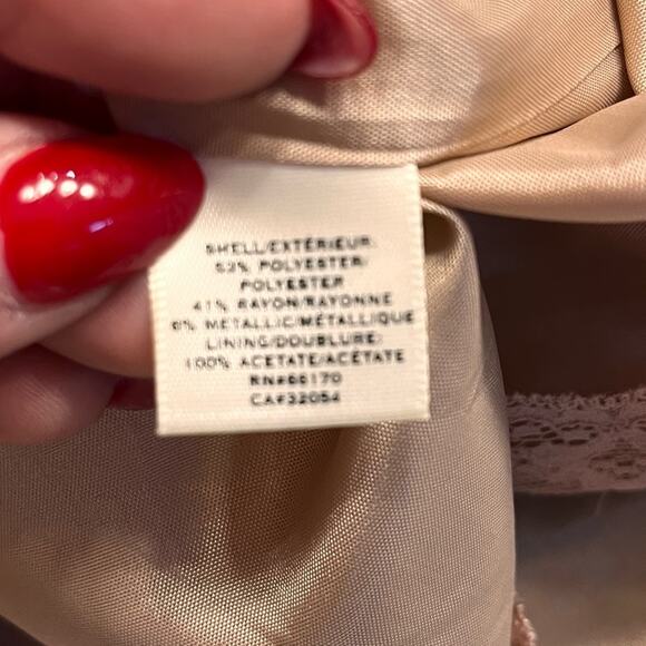 Anthropologie Moulinette Souers Strapless Metallic Trim Dress, size 8, EUC - Picture 8 of 12